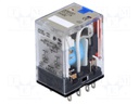 Relay: electromagnetic; DPDT; Ucoil: 24VDC; 10A/220VAC; 10A/24VDC