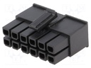 Plug; wire-board; female; Mega-Fit; 5.7mm; PIN: 12; Layout: 2x6; 23A