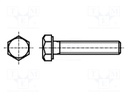 Screw; M6x8; DIN: 933; Head: hexagonal; none; brass; without coating