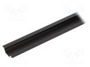 Profiles for LED modules; angular,recessed; black; L: 2m; 45°