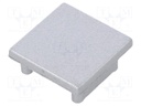 Cap for LED profiles; silver; ABS; Application: SMART16