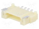 Socket; wire-board; male; DF14; 1.25mm; PIN: 4; SMT; on PCBs; tinned