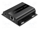 HDMI extender; DC socket,HDMI socket,RJ45 socket; metal; 120m