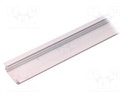 Profiles for LED modules; recessed; white; L: 1m; aluminium