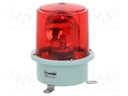 Signaller: lighting; rotating light; red; Series: SH2; 24VDC; IP66