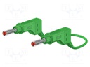 Test lead; 32A; 4mm banana plug-4mm banana plug; Len: 1.5m; green