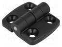 Hinge; Width: 52mm; polyamide; black; H: 48mm
