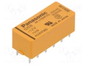 Relay: electromagnetic; DPST-NO + DPST-NC; Ucoil: 12VDC; 3A/30VDC