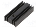 Heatsink: extruded; TO220; black; L: 25mm; W: 12.6mm; H: 6.5mm; 32K/W