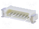 Socket; wire-board; male; 1.25mm; PIN: 7; SMT; 250V; 1A; tinned