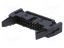 Socket; IDC; male; PIN: 20; straight; with ejector; THT; gold-plated