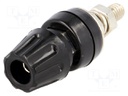 Socket; 4mm banana; 50A; 60VDC; black; screw; 57mm; Contacts: brass