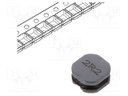 Power Inductor (SMD), 2.2 µH, 6.3 A, Shielded, 7.4 A, SRN8040 Series, 8mm x 8mm x 4mm