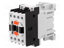 Contactor: 3-pole; NO x3; Auxiliary contacts: NO; 24VDC; 18A; DIN