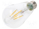 LED lamp; cool white; E27; 220/240VAC; 470lm; 4.5W; 300°; 2700K