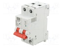 Circuit breaker; 230/400VAC; Inom: 63A; Poles: 2; Charact: D; 6kA