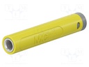 Connector: 4mm banana; socket; 32A; 30VAC; 60VDC; L: 43.5mm; yellow