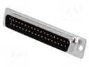 D-Sub; PIN: 37; plug; male; stamped and formed contacts; soldering