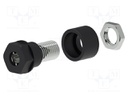 Connector: 4mm banana; socket; 36A; 30VAC; 60VDC; black; M6; 17.5mm