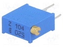 Potentiometer: mounting; multiturn; 100kΩ; 500mW; THT; ±10%; linear