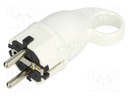 Connector: AC supply; plug; Layout: 2P+PE; white; 250VAC; 16A; PIN: 3