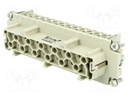Connector: HDC; contact insert; female; C146; PIN: 24; 24+PE; 16A