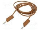 Test lead; 60VDC; 30VAC; 32A; Len: 2m; brown; Cond.cross sec: 2.5mm2