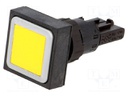 Switch: push-button; Stabl.pos: 2; 16mm; yellow; Pos: 2; -25÷70°C