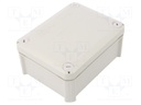 Enclosure: junction box; X: 116mm; Y: 150mm; Z: 67mm; polypropylene