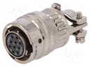 Connector: circular; MIL-C-26482, Series 1,PT; plug; female; 7.5A