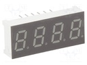 Display: LED; 7-segment; 7.62mm; 0.3"; No.char: 4; red; 24÷48mcd