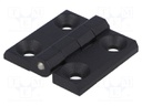 Hinge; Width: 40mm; zinc and aluminium alloy; black; H: 40mm