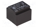 Transformer: encapsulated; 0.5VA; 230VAC; 15V; 33mA; Mounting: PCB