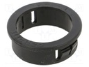 Grommet; Ømount.hole: 30mm; Øhole: 25mm; black; UL94V-2; H: 11.5mm