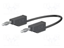 Test lead; PVC; 0.5m; black; 19A; 60VDC; Cond.cross sec: 1mm2; 30VAC