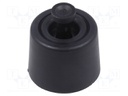 Quick mounting foot; black; polyetylene; A: 8.1mm; B: 20mm; C: 18mm