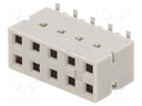 Socket; wire-board; female; DUBOX; 2.54mm; PIN: 10; SMT; gold-plated