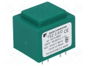 Transformer: encapsulated; 2.5VA; 230VAC; 15V; 15V; 83.3mA; 83.3mA