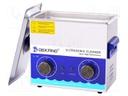 Ultrasonic washer; 240x140x100mm; 40kHz; 20÷80°C; 230VAC; 3.2l