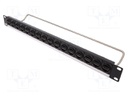 Connector: HDMI; patch panel; RACK; screw; M3; Size: 19",1U