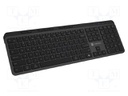 Keyboard; black; USB A; wireless,US layout; with LED; Len: 1.5m