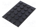 Self-adhesive foot; H: 5mm; black; polyurethane; Dim: Ø20mm