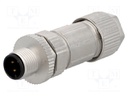 Plug; M12; PIN: 3; male; A code-DeviceNet / CANopen; for cable