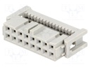 Plug; IDC; female; PIN: 16; IDC; for ribbon cable; 1.27mm; 4.25A
