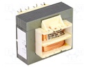 Transformer: mains; 4VA; 230VAC; 7.5V; 7.5V; 0.26A; 0.26A; IP00