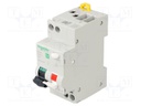 RCBO breaker; Inom: 20A; Ires: 30mA; Poles: 1+N; 230VAC; IP20; RCBO
