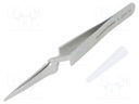 Tweezers; 120mm; Blades: straight,narrowed; V: self-locking
