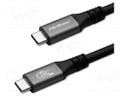 Cable; Thunderbolt 3,Thunderbolt 4,USB 4.0; 1m; 4K,8K; 40Gbps