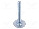 Foot of pin; Base dia: 40mm; M10; steel; Plunger length: 80mm