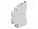 Contactor: 2-pole installation; NC + NO; 230VAC; 16A; DIN; SM400